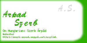 arpad szerb business card